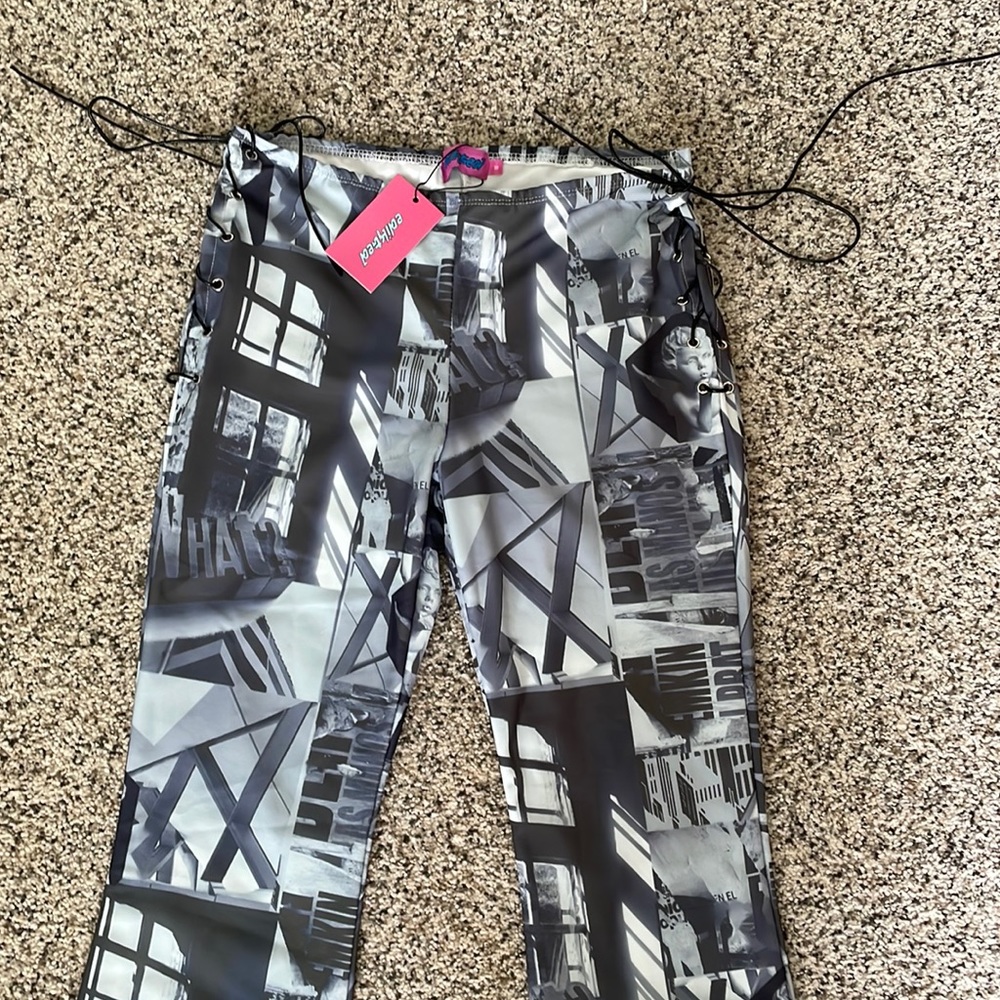 NWT Edikited Print Flare Pants